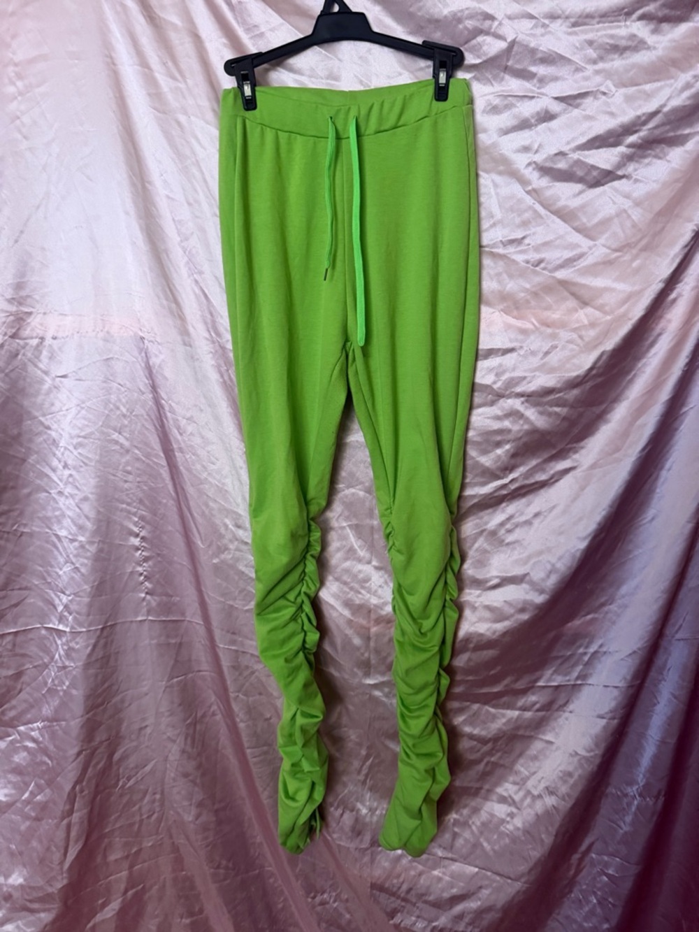 Neon Green Ruched pants